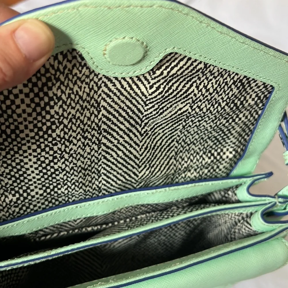 Rebecca Minkoff green saffiano